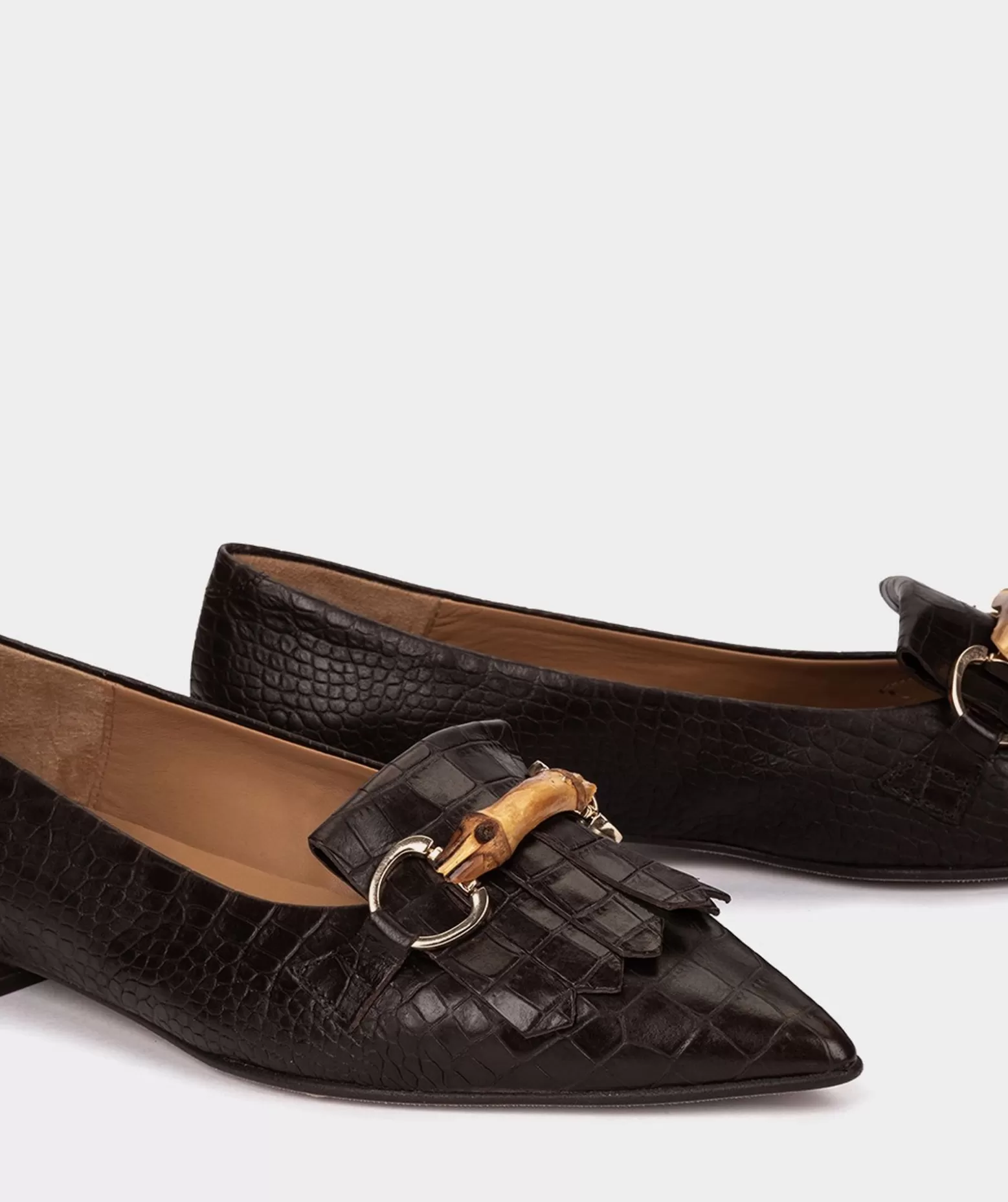Pedro Miralles Ballerines En Cuir Avec Imprime Animalier De Couleur Marron