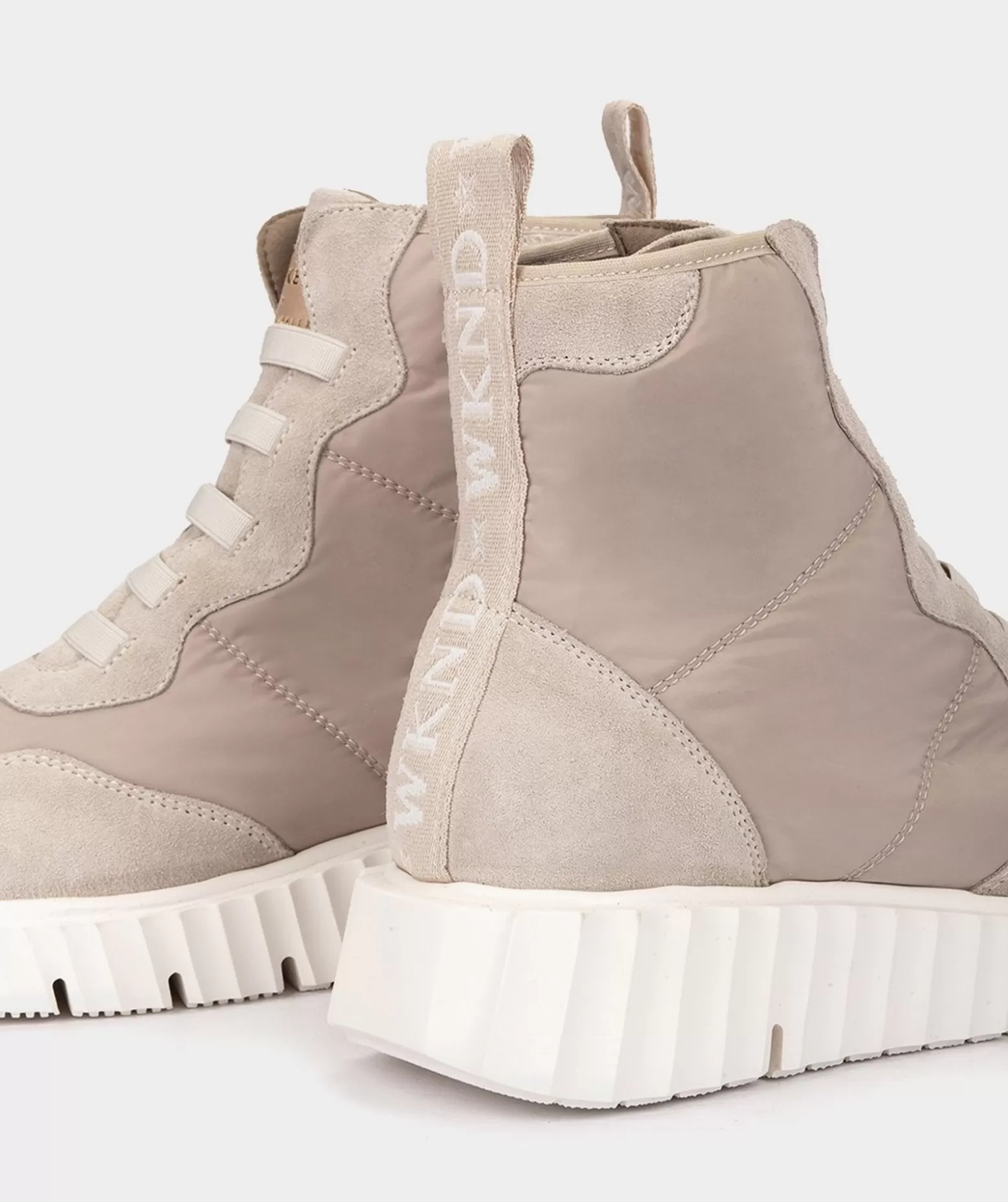 Pedro Miralles Bottes De Sport En Croute De Cuir Et Tissu De Couleur Beige