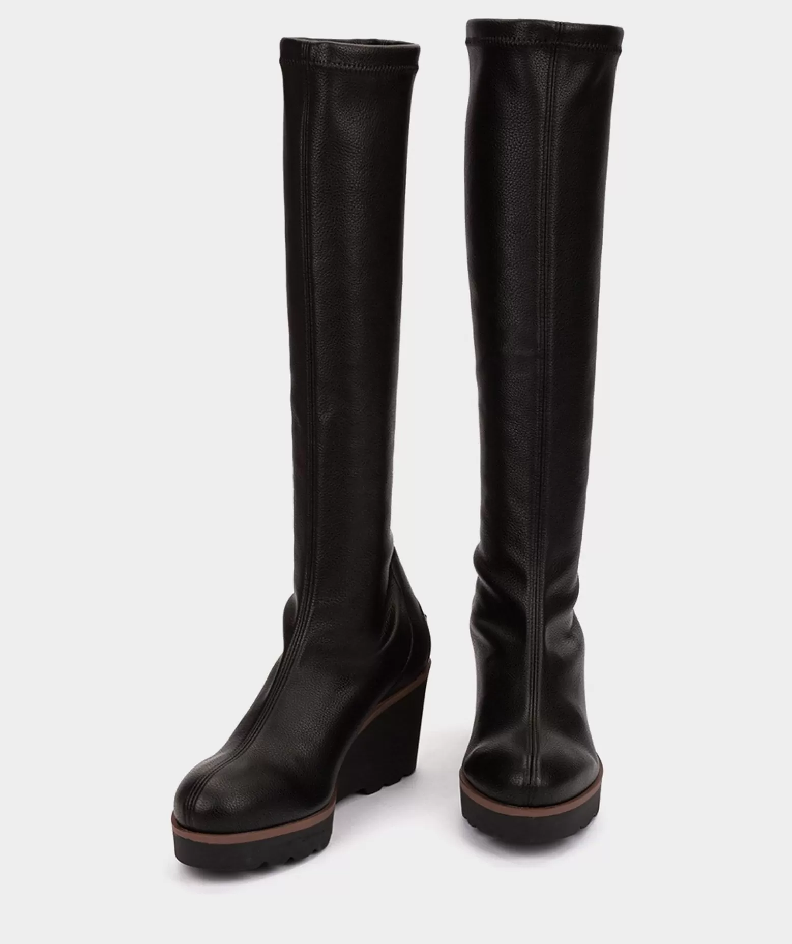 Pedro Miralles Bottes En Cuir Vegetalien Extensible A Hauteur Du Genou En Noir