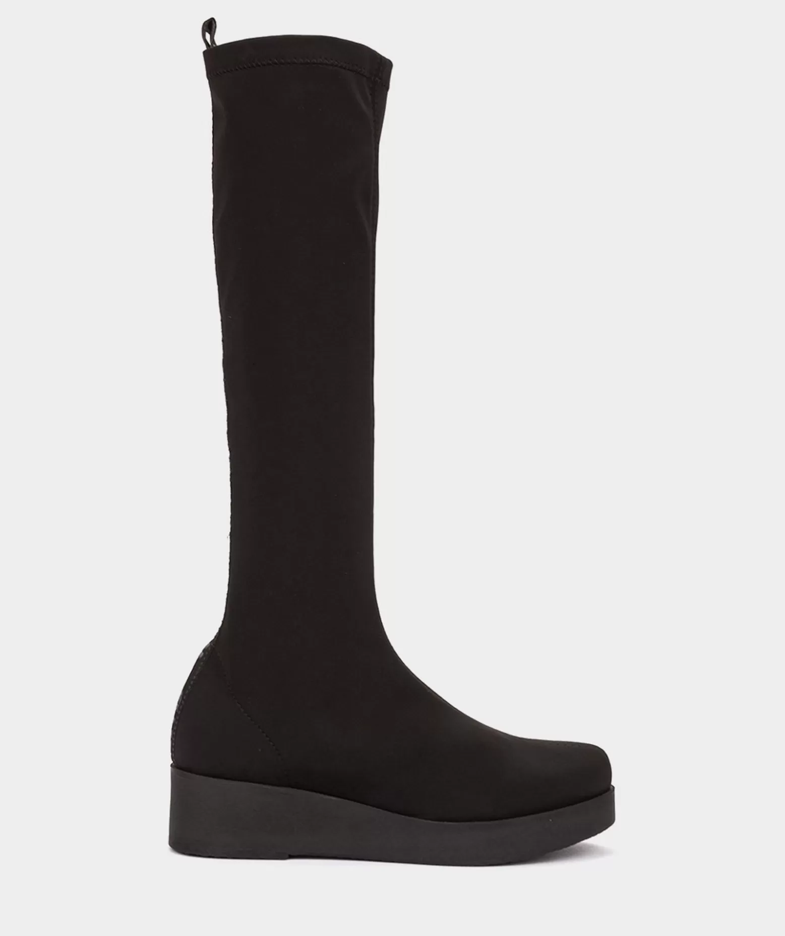 Pedro Miralles Bottes Hautes En Tissu Extensible De Couleur Noire