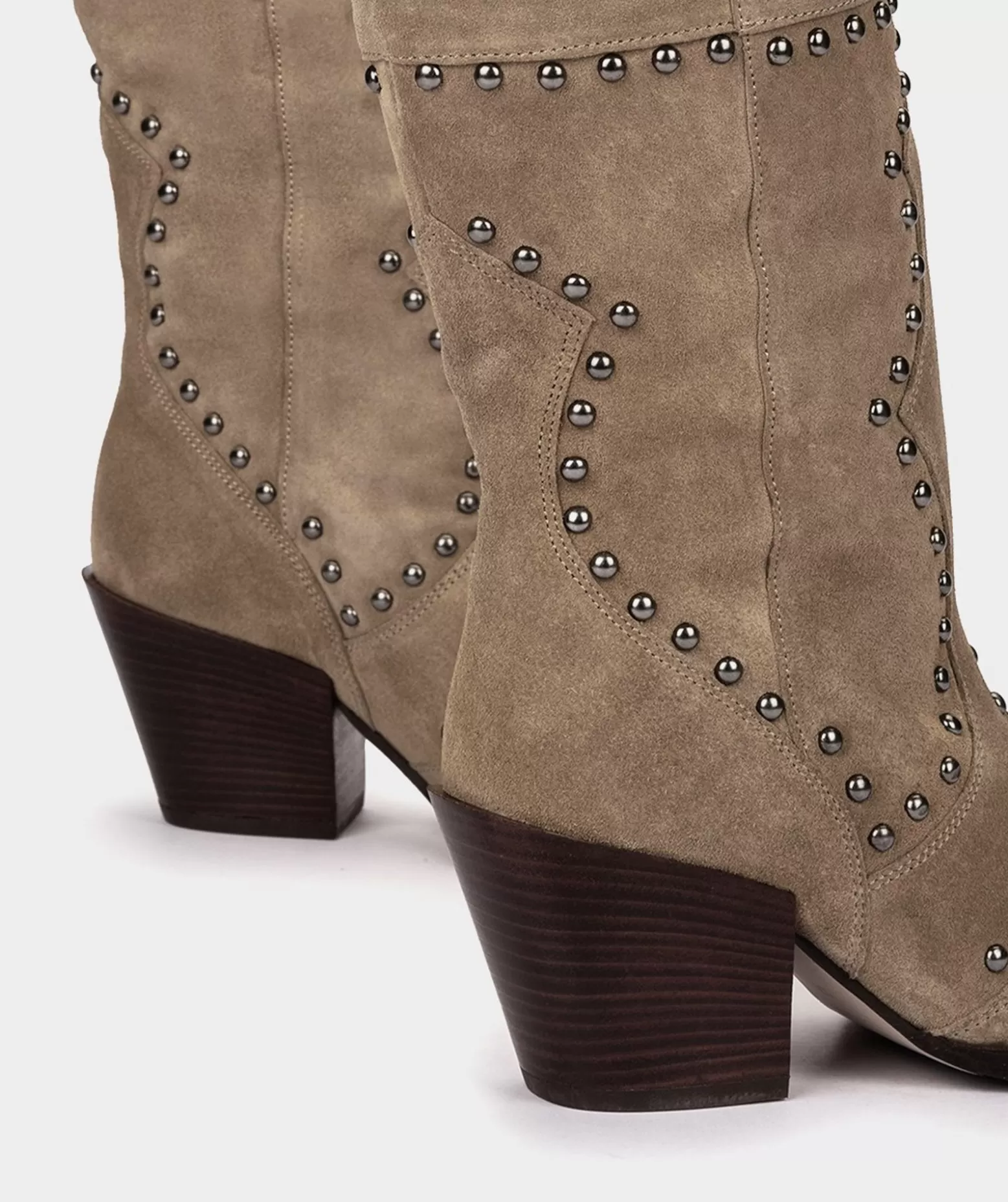 Pedro Miralles Bottes Mi-Mollet En Cuir Fendu De Couleur Beige