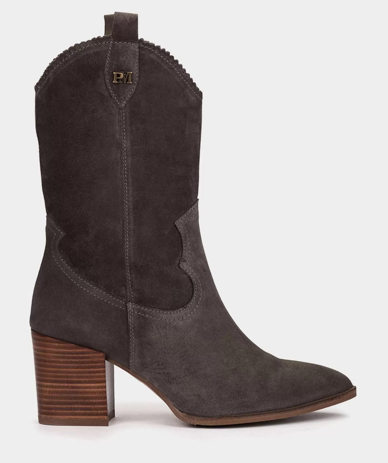 Pedro Miralles Bottes Mi-Mollets En Croute De Cuir De Couleur Grise