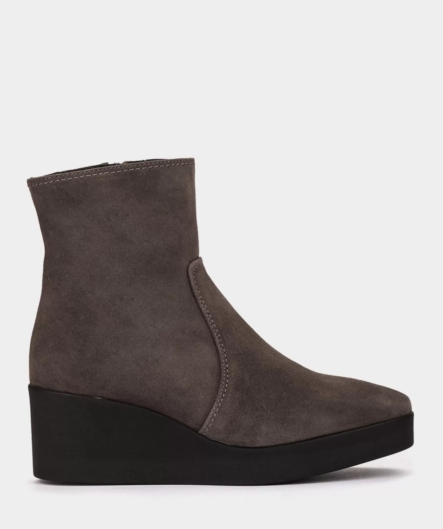 Pedro Miralles Bottines A Semelle Compensee Avec Plateforme En Croute De Cuir Grise