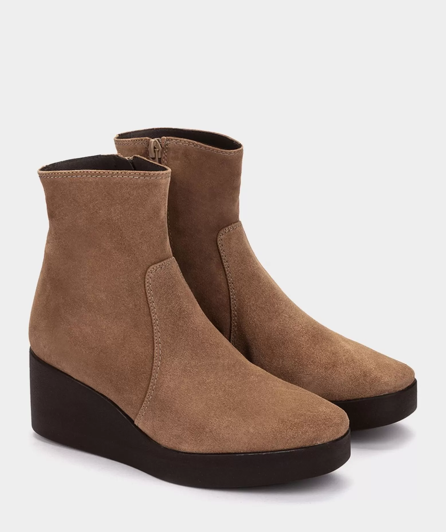 Pedro Miralles Bottines A Semelle Compensee Avec Plateforme En Croute De Cuir Marron