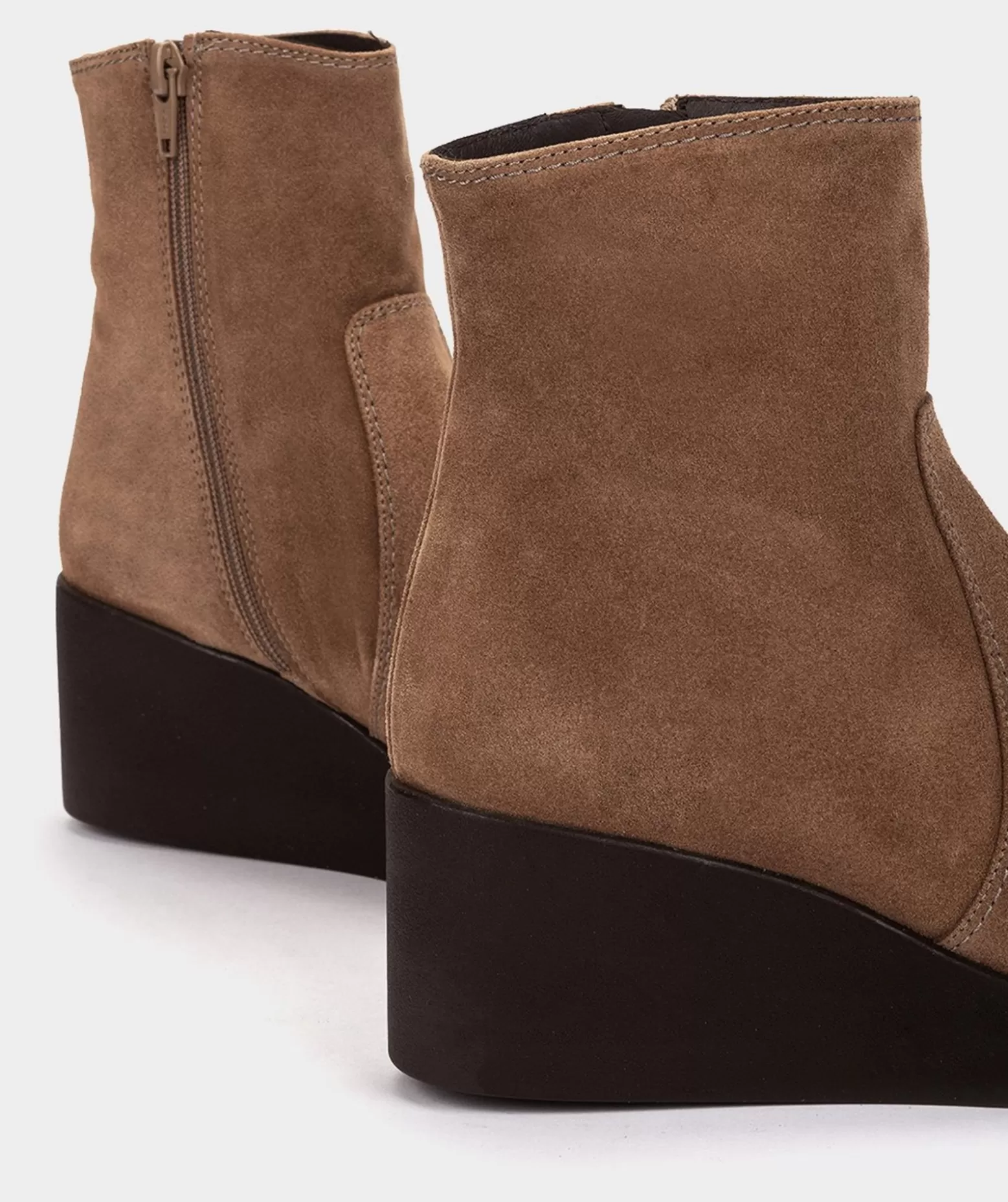 Pedro Miralles Bottines A Semelle Compensee Avec Plateforme En Croute De Cuir Marron