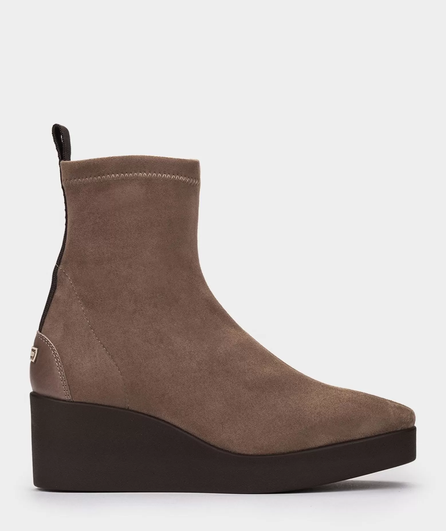 Pedro Miralles Bottines A Semelle Compensee Avec Plateforme En Cuir Vegetal Elastique Marron
