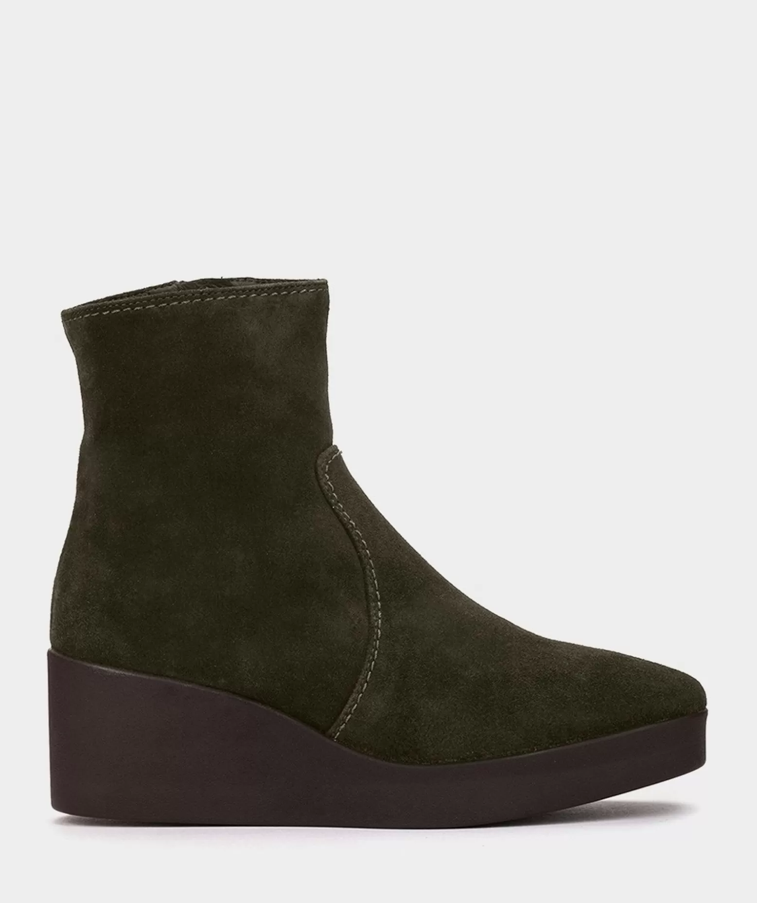 bottines_a_semelle_compensee_et_plateforme_en_croute_de_cuir_verte_1.webp Pedro Miralles Bottines A Semelle Compensee Et Plateforme En Croute De Cuir Verte