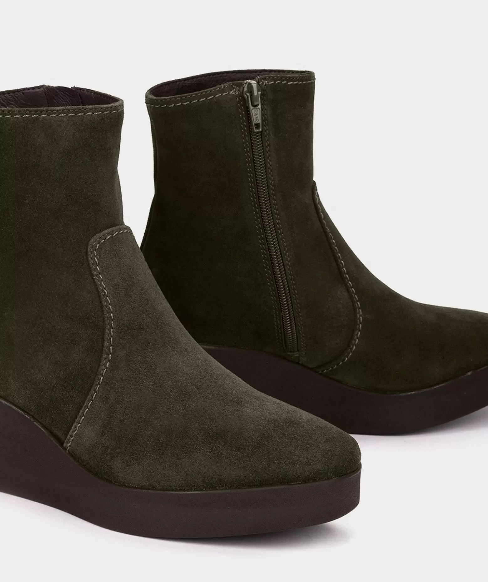 Pedro Miralles Bottines A Semelle Compensee Et Plateforme En Croute De Cuir Verte
