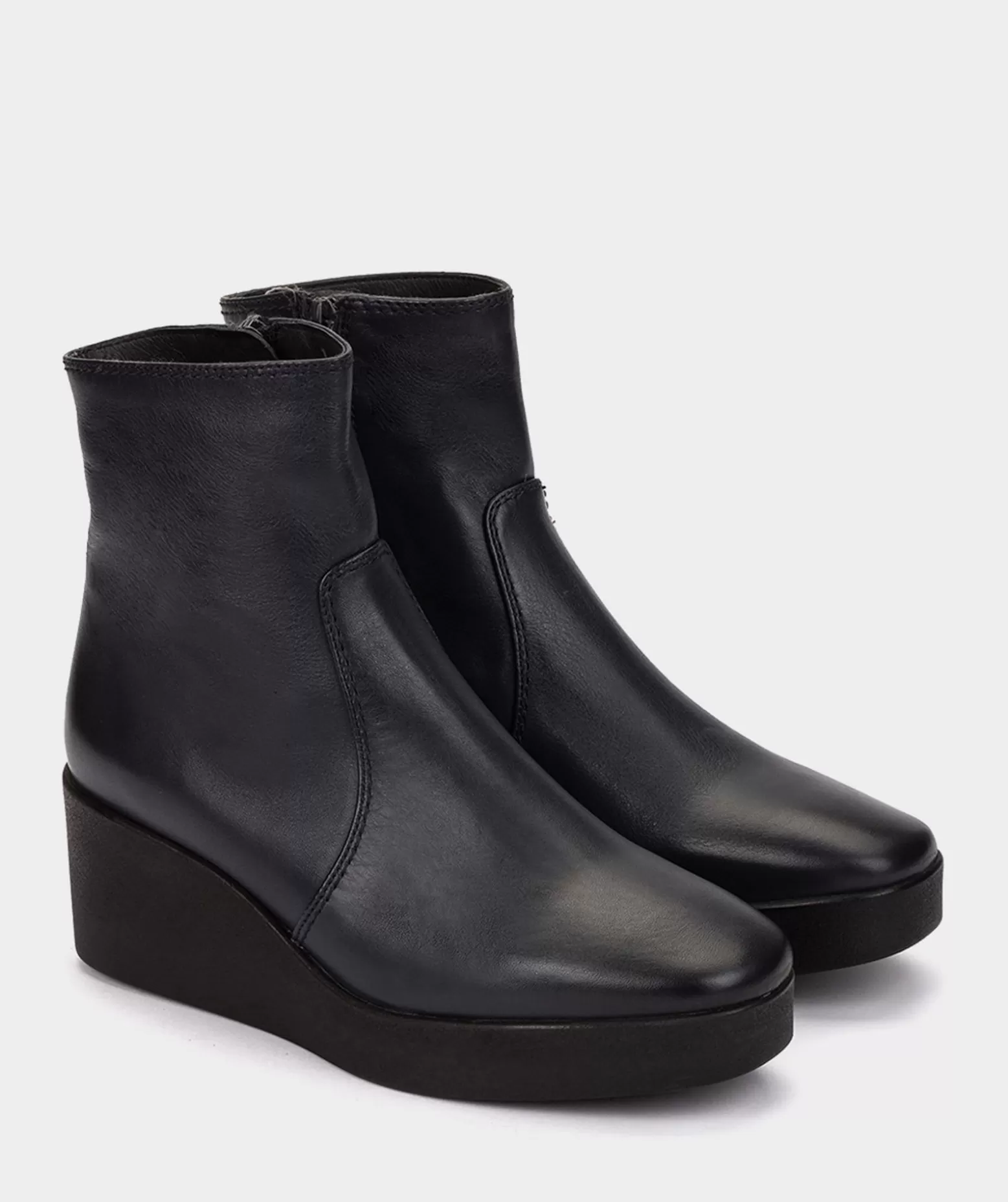 Pedro Miralles Bottines A Semelle Compensee Et Plateforme En Cuir Bleu