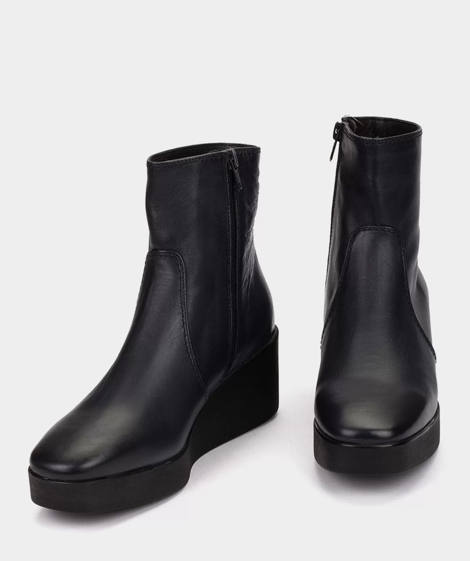 Pedro Miralles Bottines A Semelle Compensee Et Plateforme En Cuir Bleu