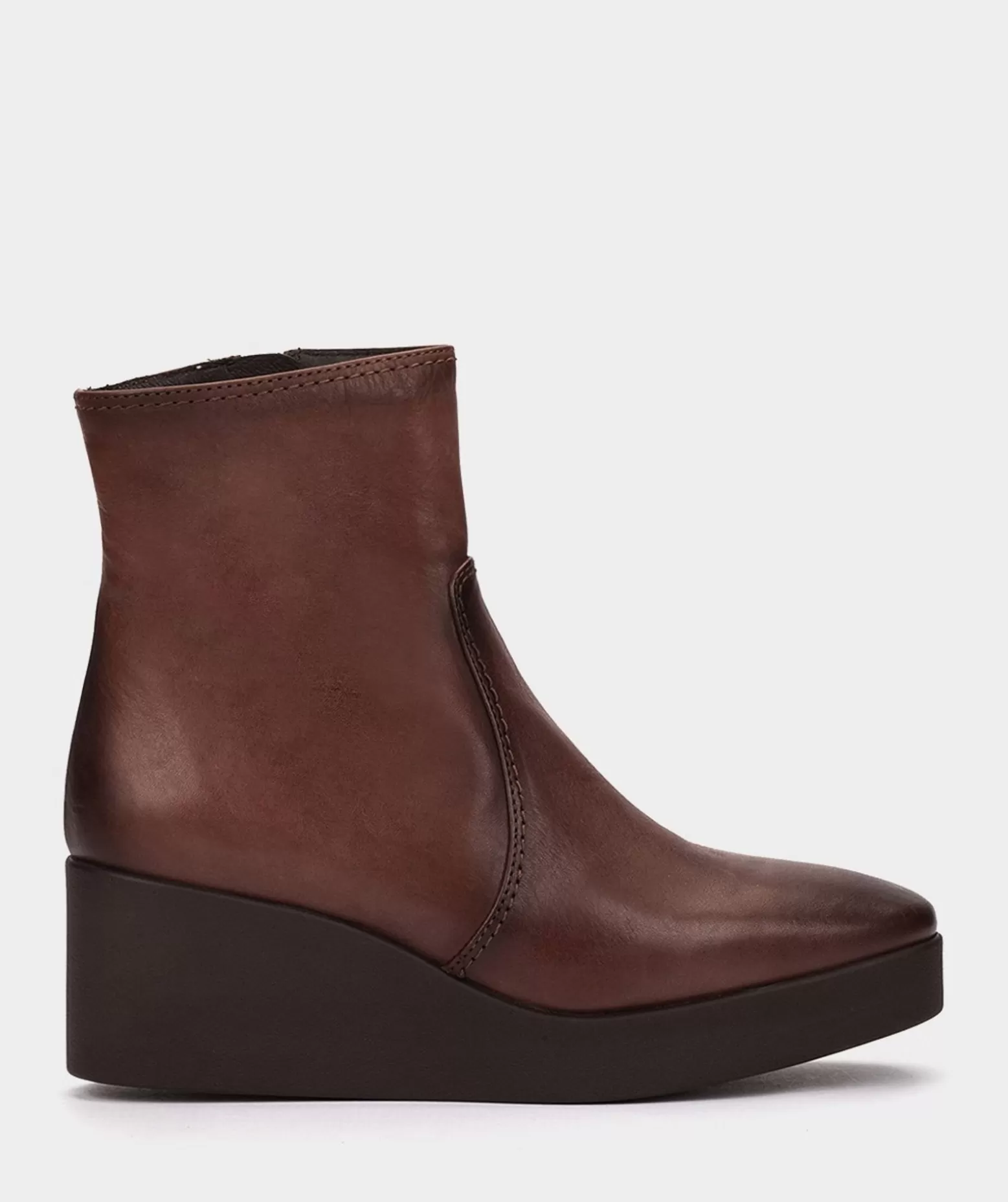 Pedro Miralles Bottines A Semelle Compensee Et Plateforme En Cuir Marron