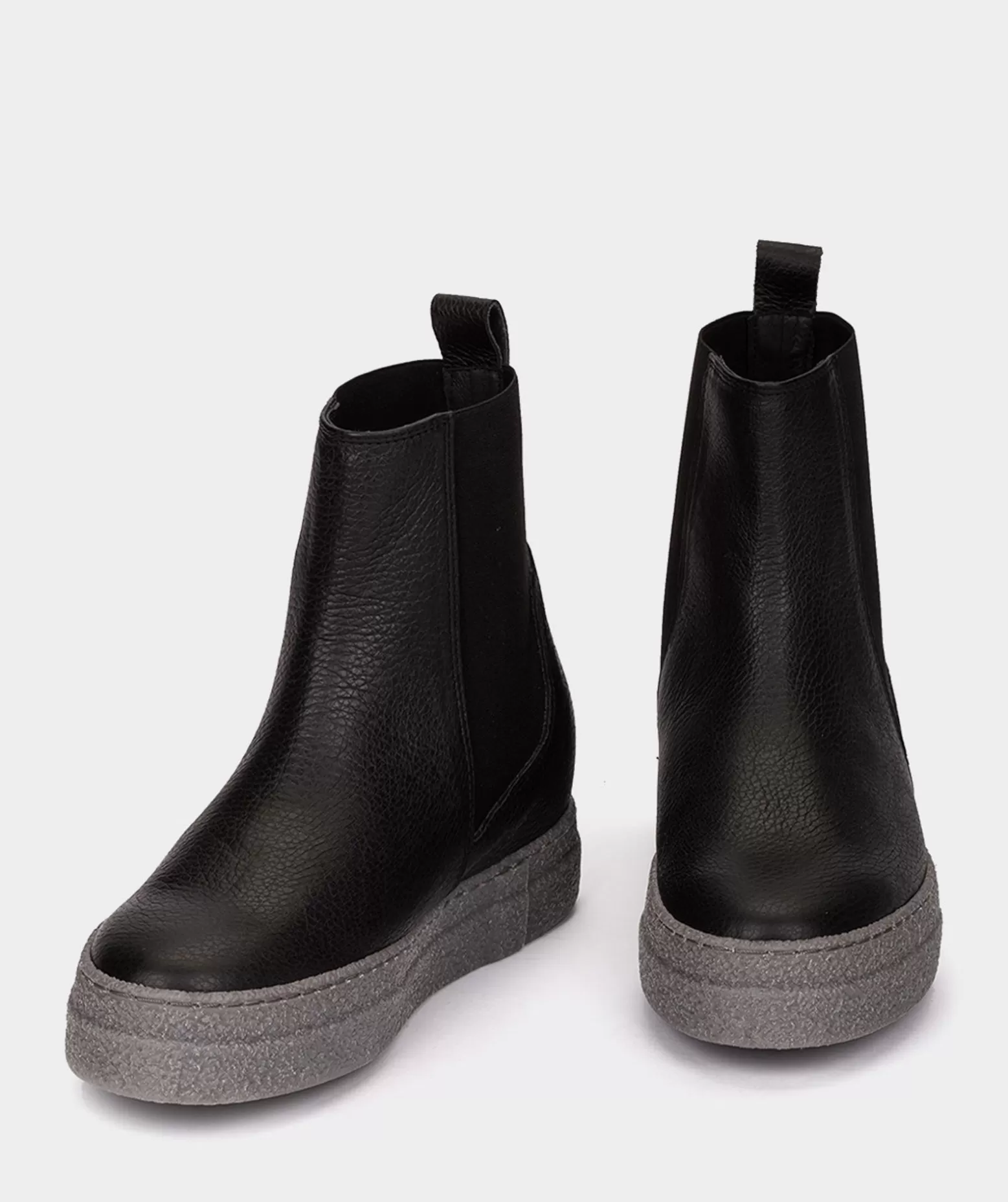 Pedro Miralles Bottines A Semelle Compensee Et Plateforme En Cuir Noir