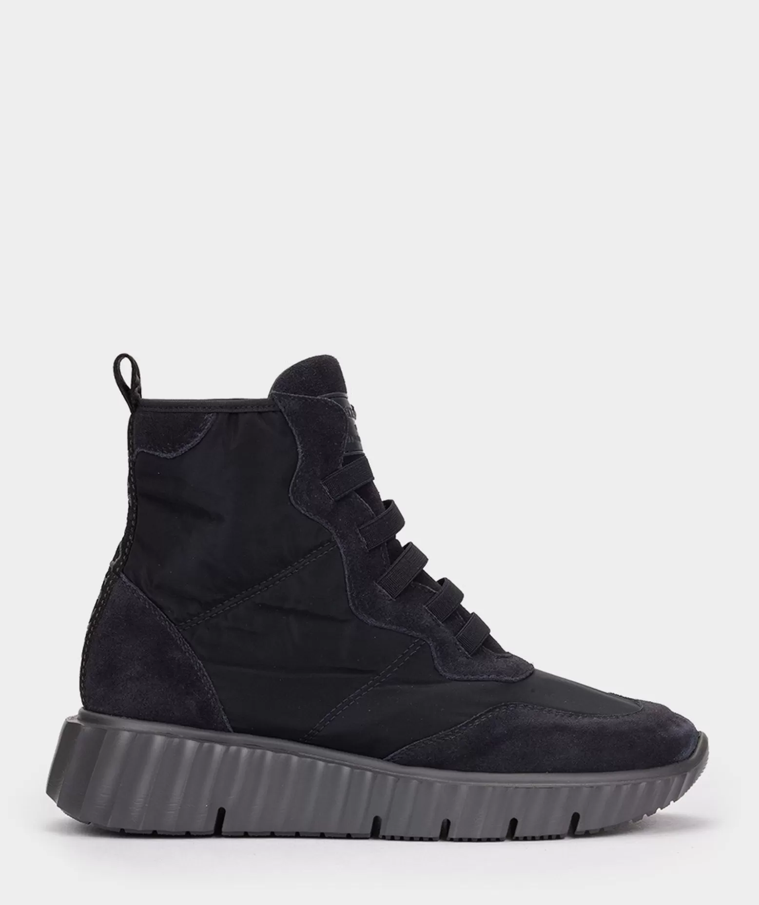 Pedro Miralles Bottines De Sport En Daim Et Tissu Noir.