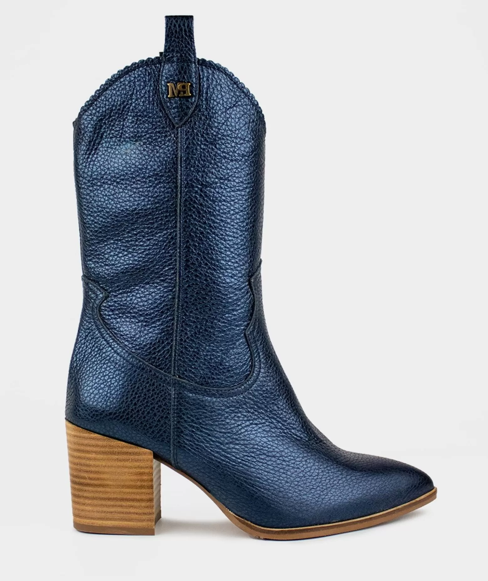 Pedro Miralles Bottines Demi-Rondes En Cuir Suede De Couleur Metallisee