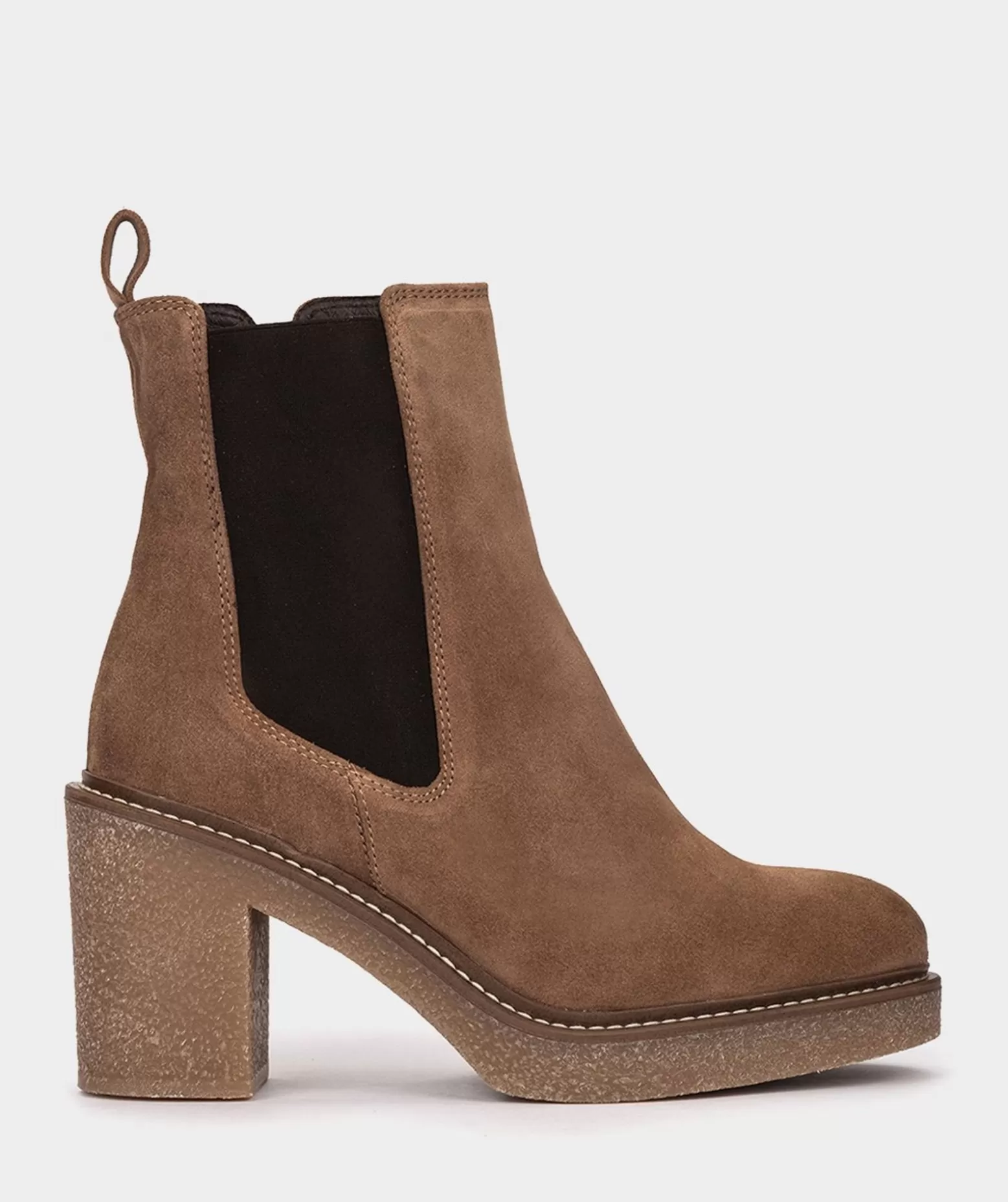 Pedro Miralles Bottines En Cuir Marron Avec Panneaux Elastiques Sur Les Cotes
