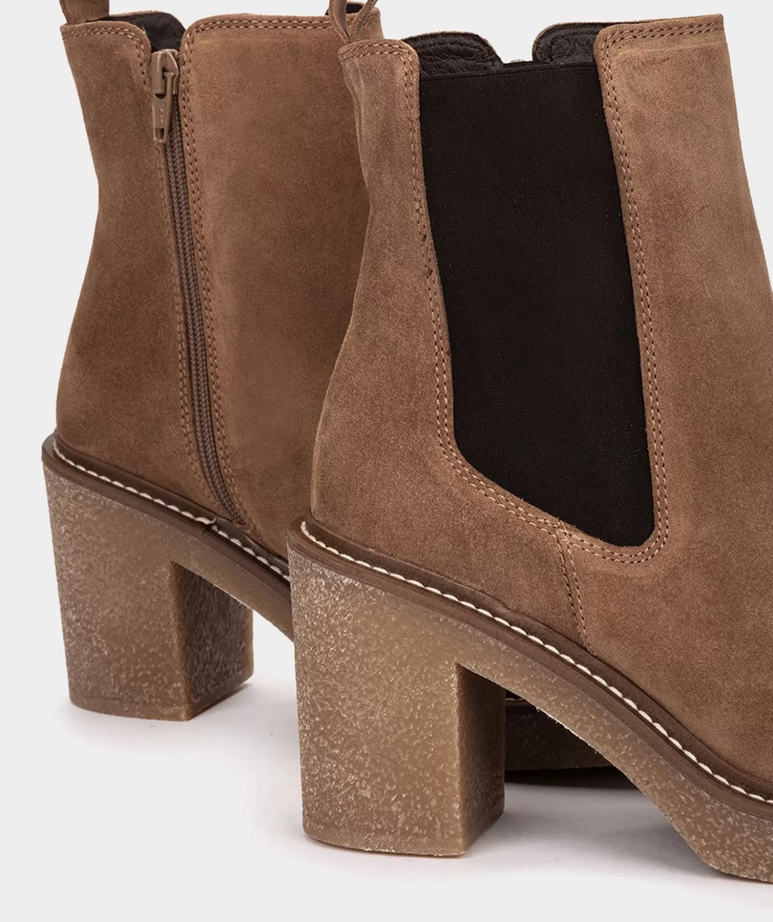 Pedro Miralles Bottines En Cuir Marron Avec Panneaux Elastiques Sur Les Cotes