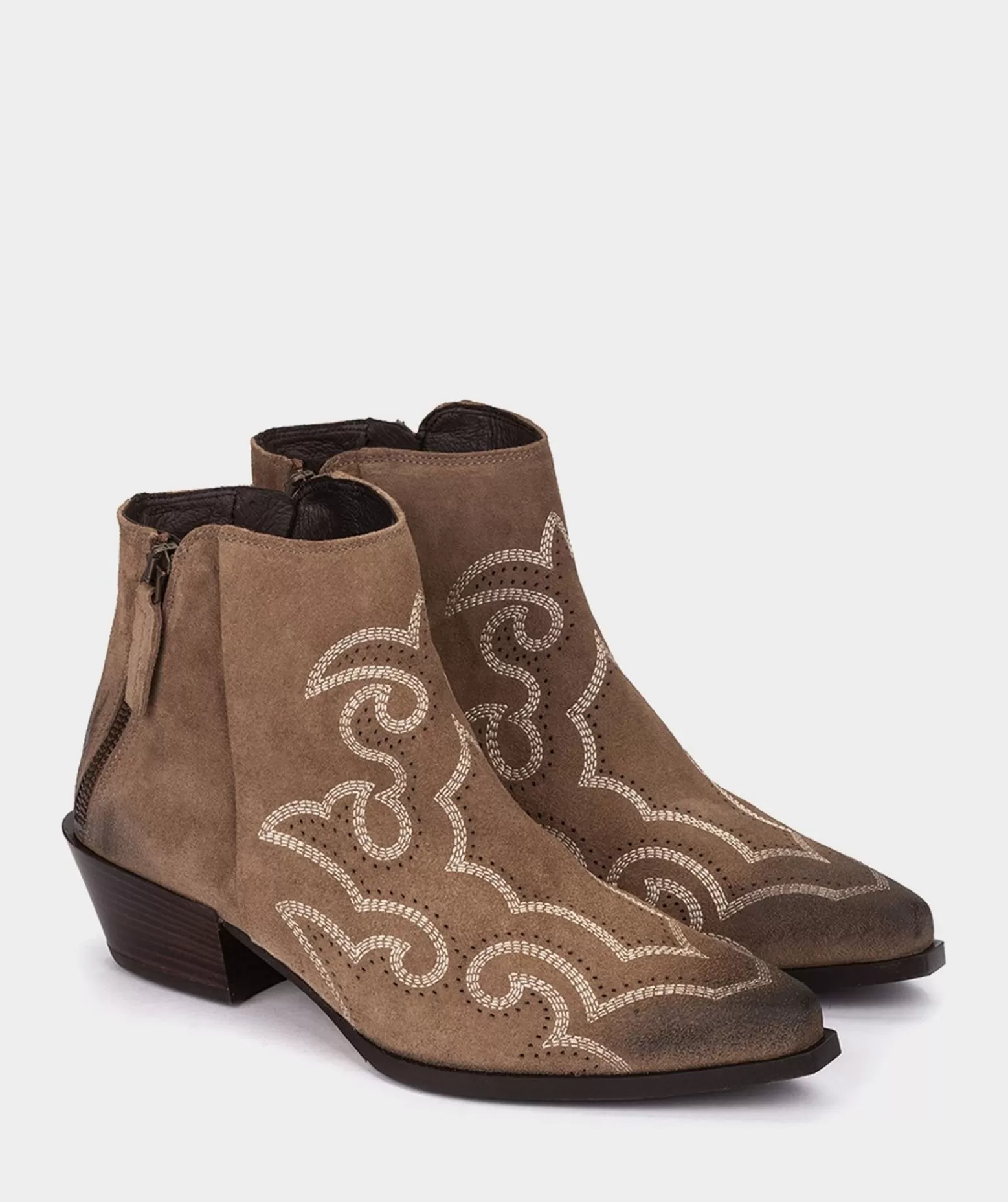 Pedro Miralles Bottines En Cuir Suede A Effet Huile De Couleur Camel