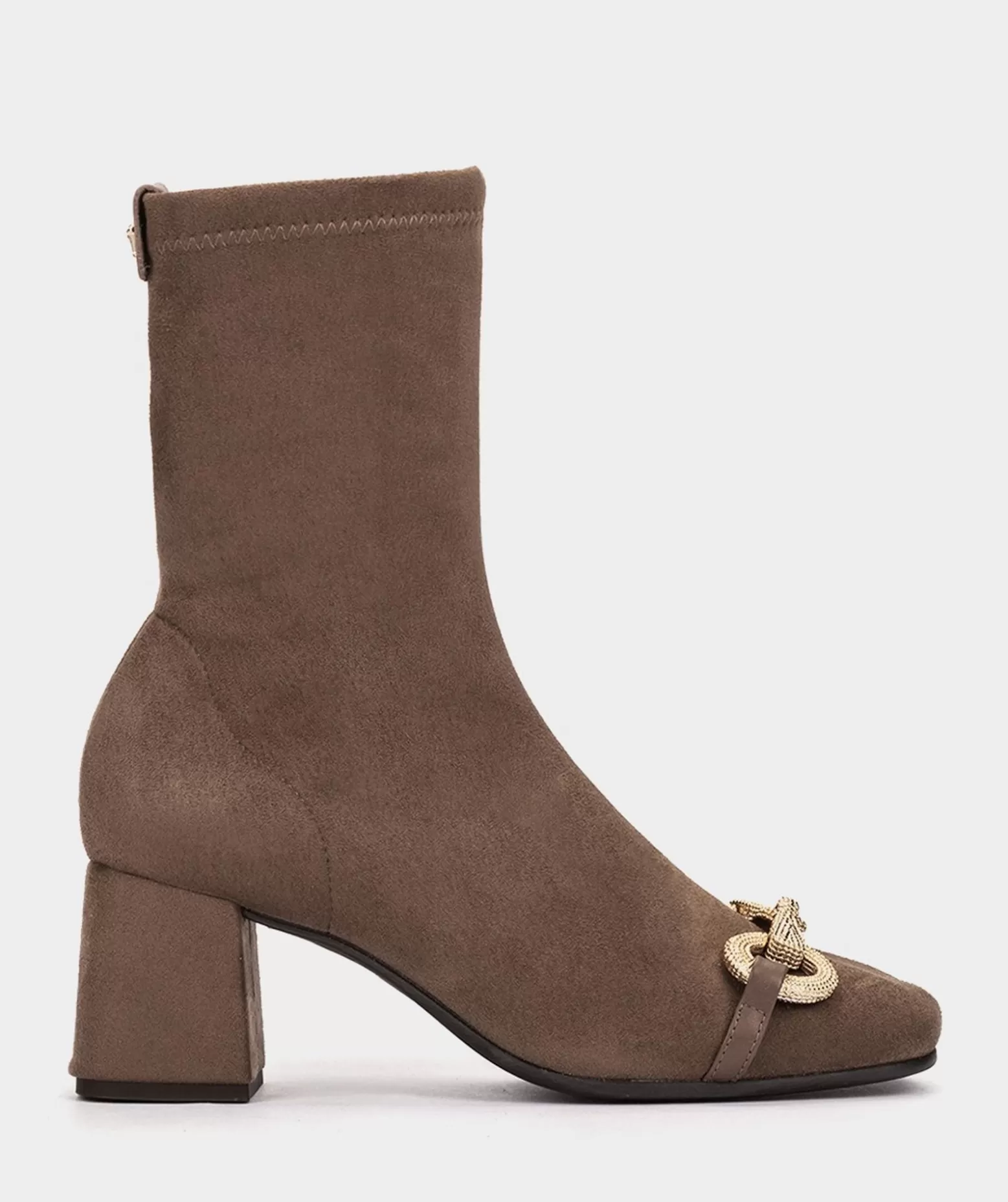 Pedro Miralles Bottines En Tissu Elastique Effet Daim De Couleur Taupe