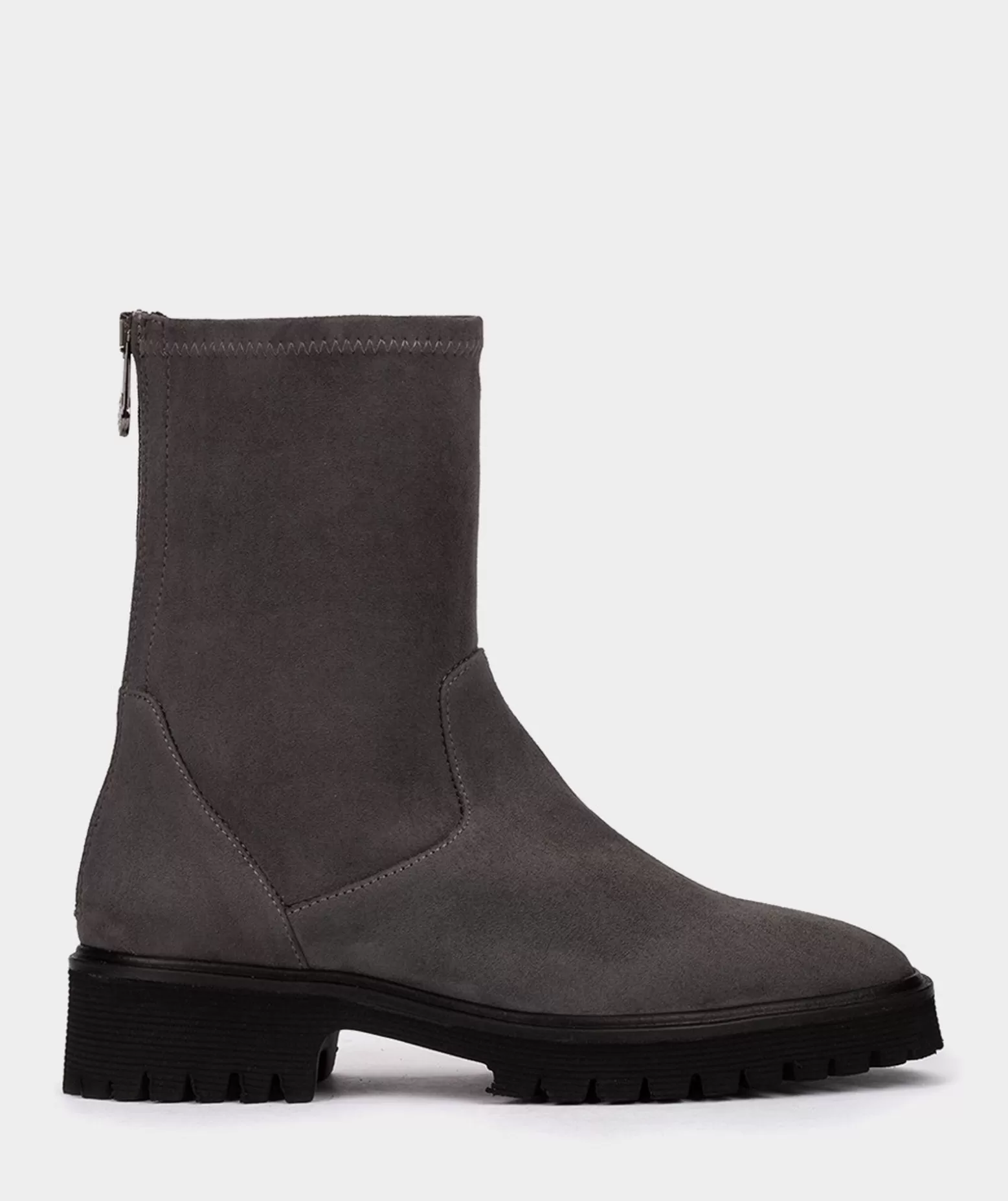 Pedro Miralles Bottines Grises En Tissu Extensible Avec Fermeture A Glissiere A L'Arriere