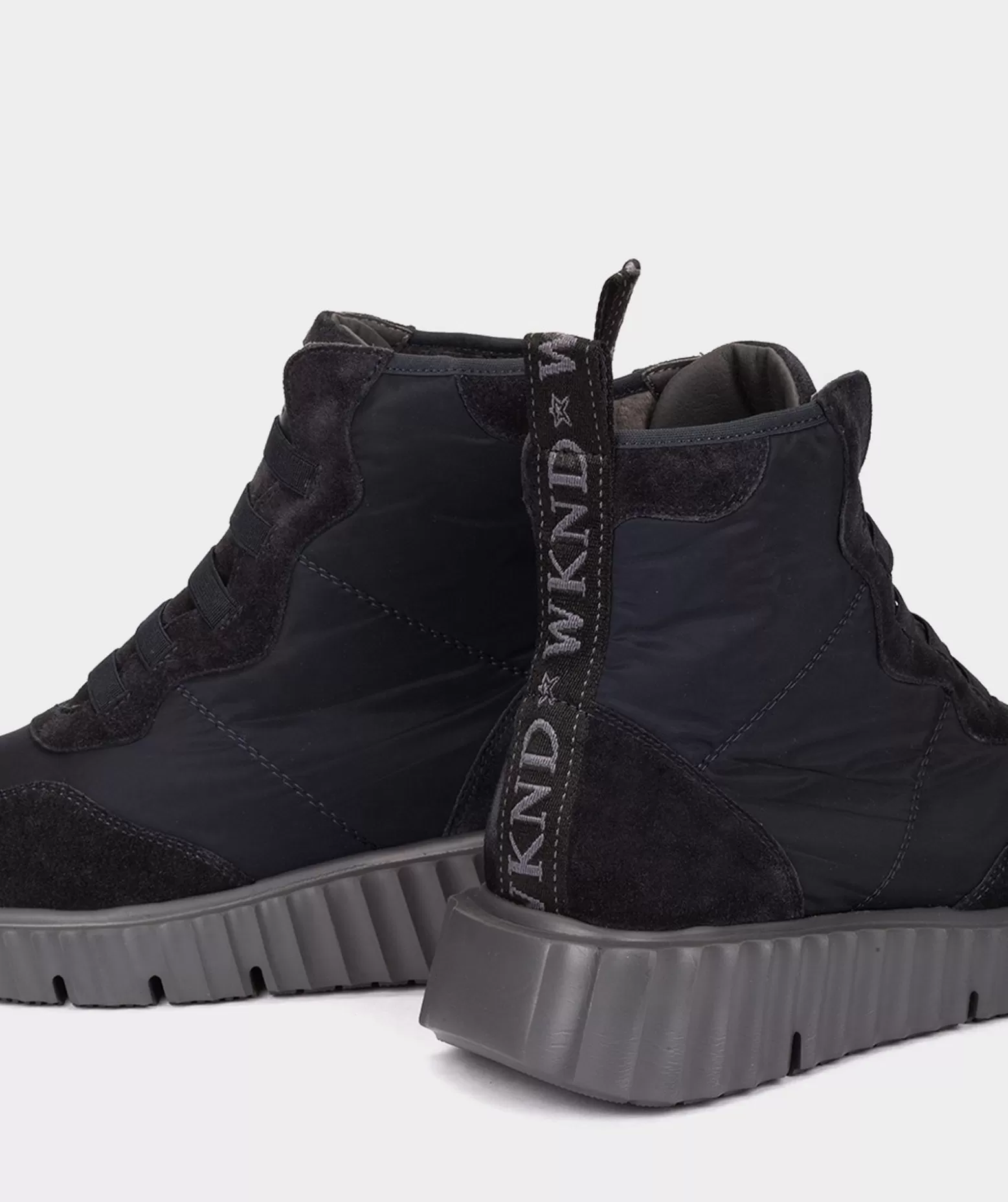 Pedro Miralles Bottines Sportives En Croute De Cuir Et Tissu De Couleur Bleu Marine