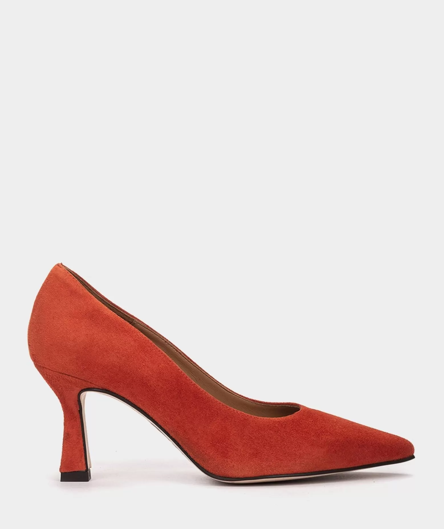 Pedro Miralles Chaussures A Talons Avec Un Bout Pointu Fin, En Daim Orange