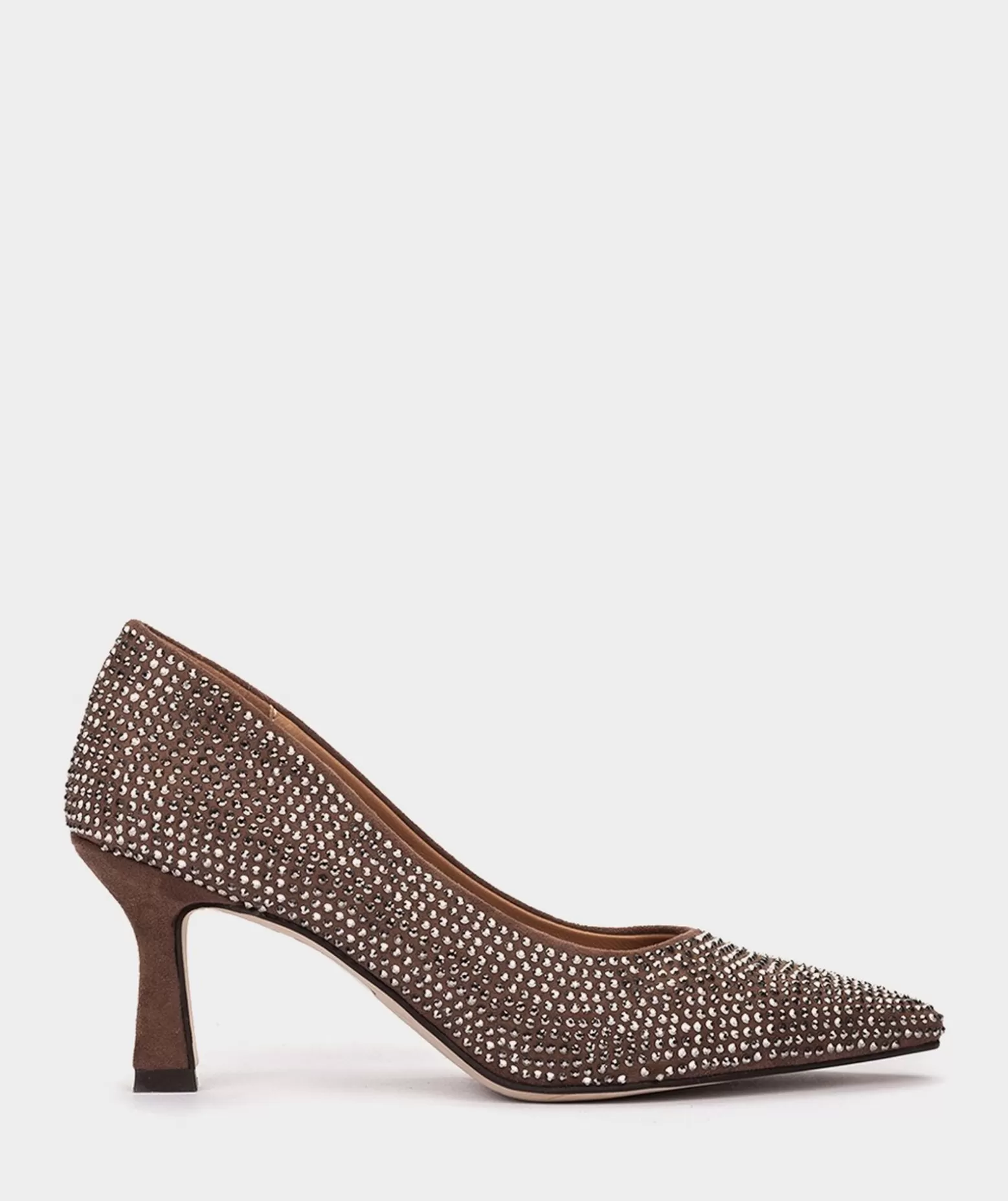 Pedro Miralles Chaussures A Talons En Tissu Avec Strass Et Bout Fin