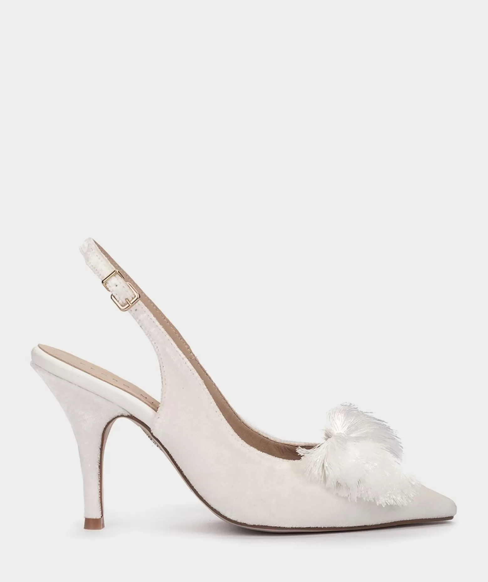 Pedro Miralles Chaussures A Talons En Velours De Couleur Blanche