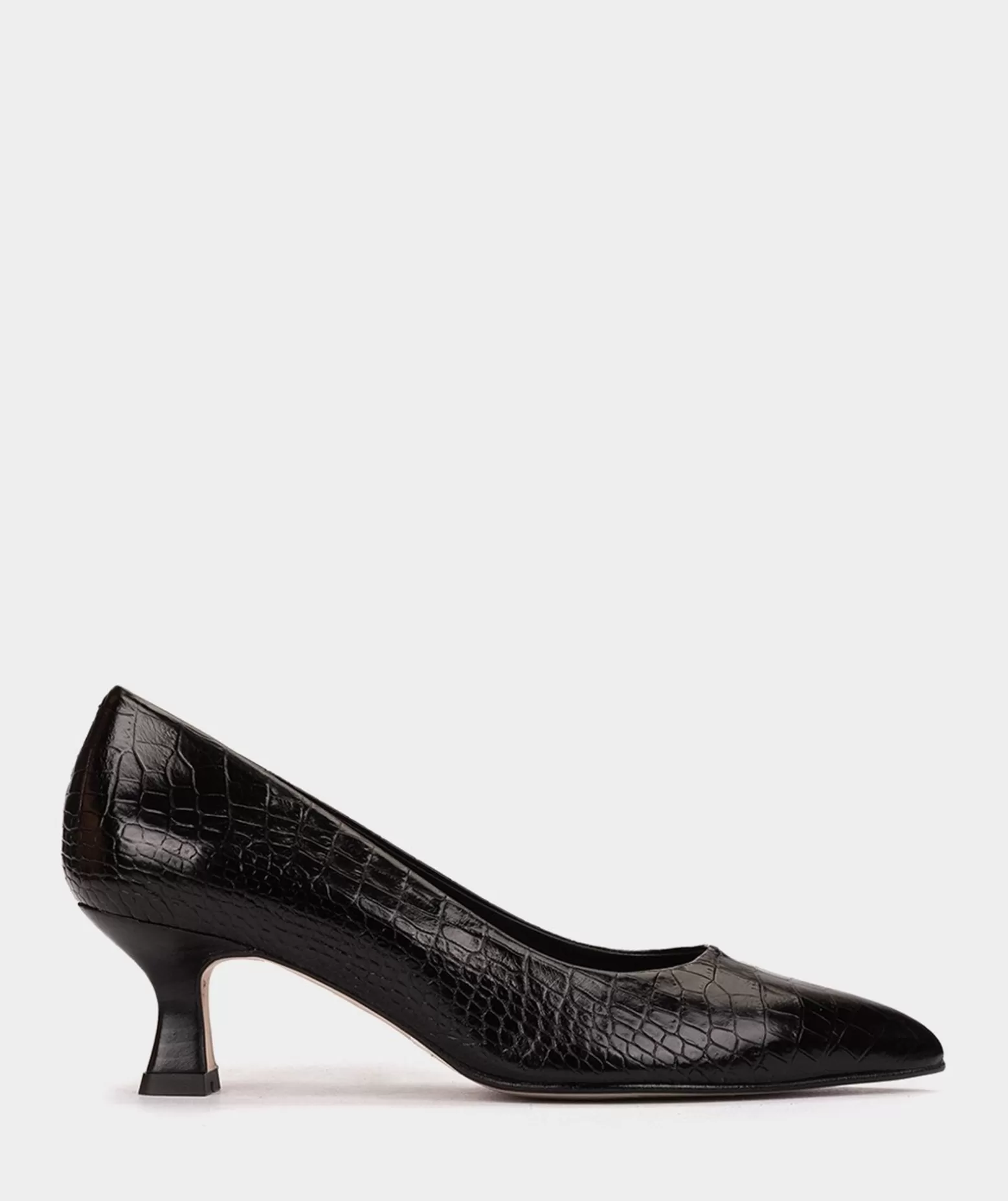 Pedro Miralles Chaussures A Talons Hauts A Bout Pointu En Cuir Noir Embosse