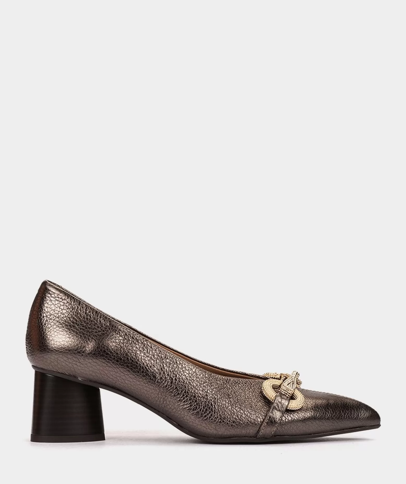 Pedro Miralles Escarpins A Bouts Pointus En Cuir Metallise De Couleur Bronze