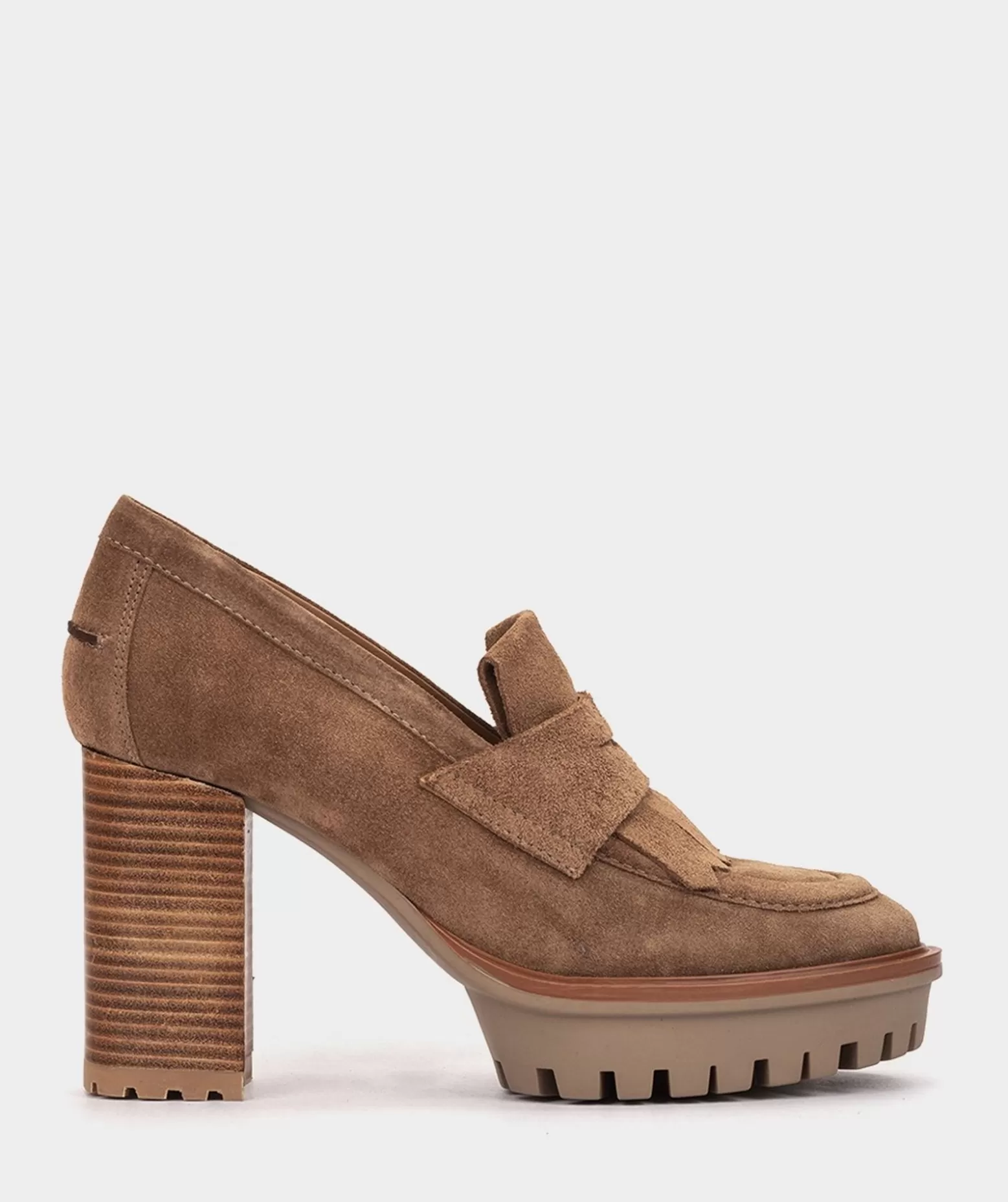 Pedro Miralles Mocassins A Talon En Croute De Cuir De Couleur Marron