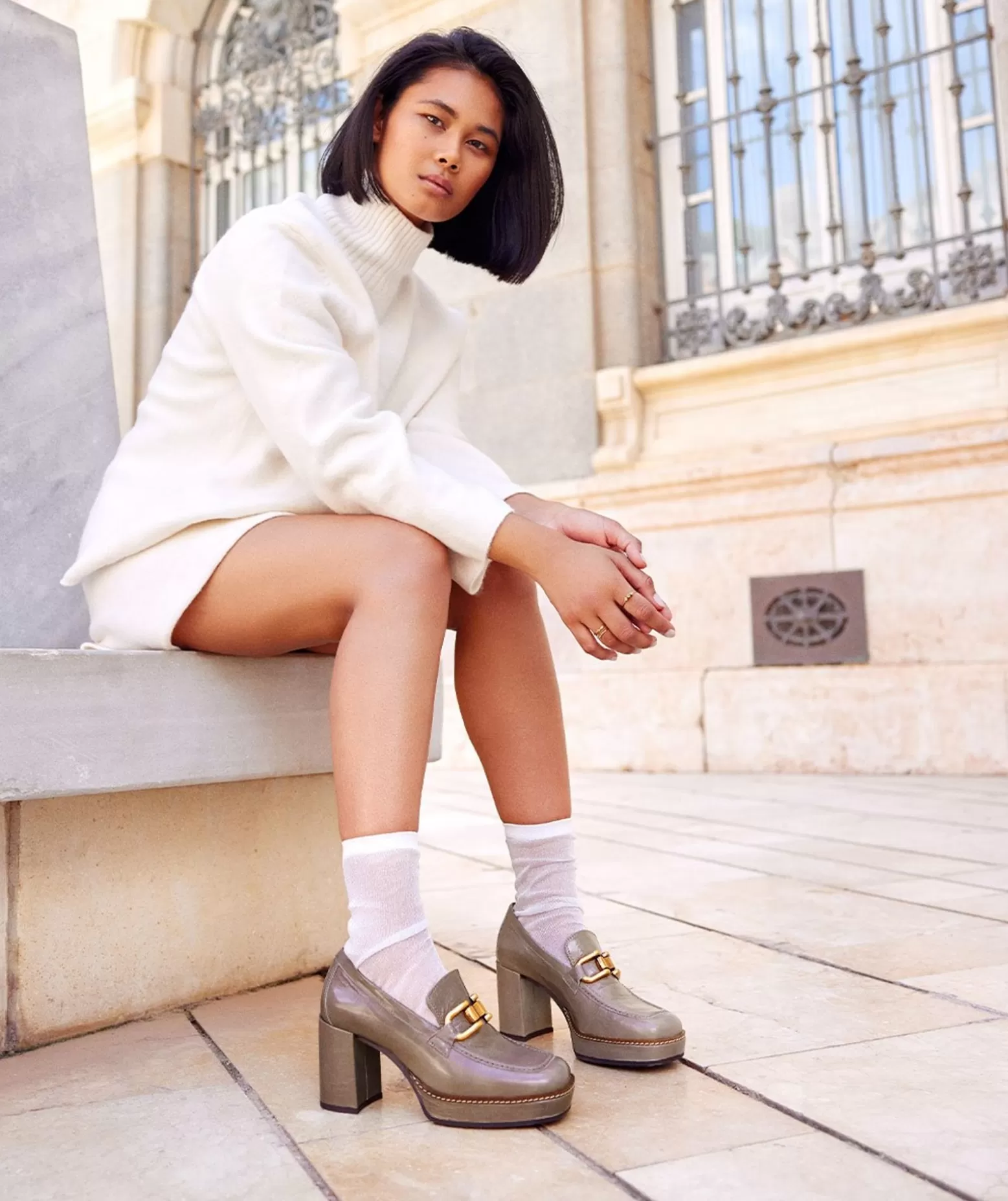 Pedro Miralles Mocassins A Talon En Cuir Verni De Couleur Marron