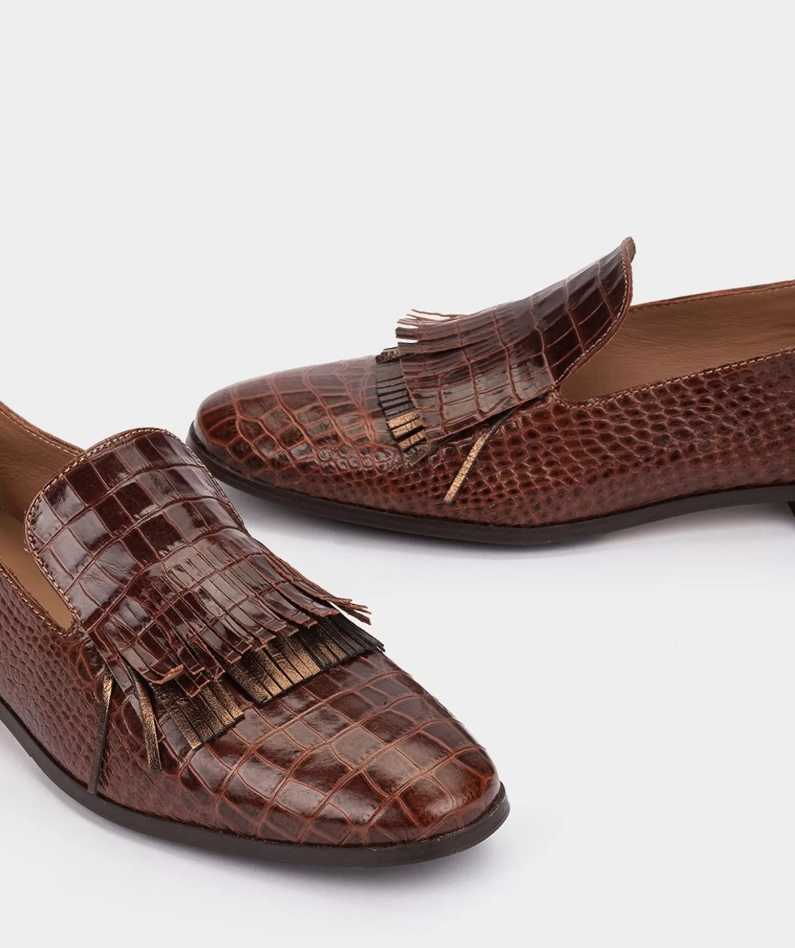Pedro Miralles Mocassins En Cuir A Imprime Animalier De Couleur Marron