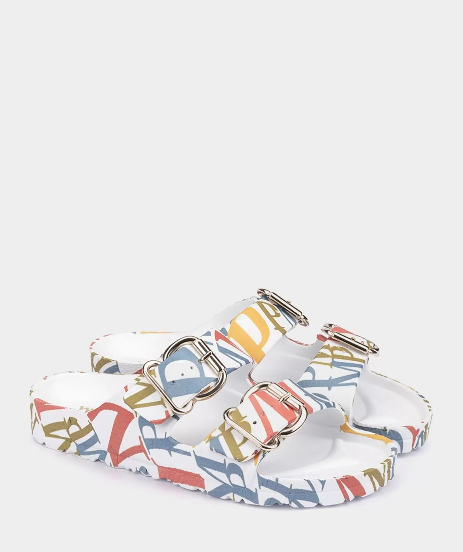 Pedro Miralles Sandales Plates Avec Impression De Marque Emblematique, Ornee De Boucles