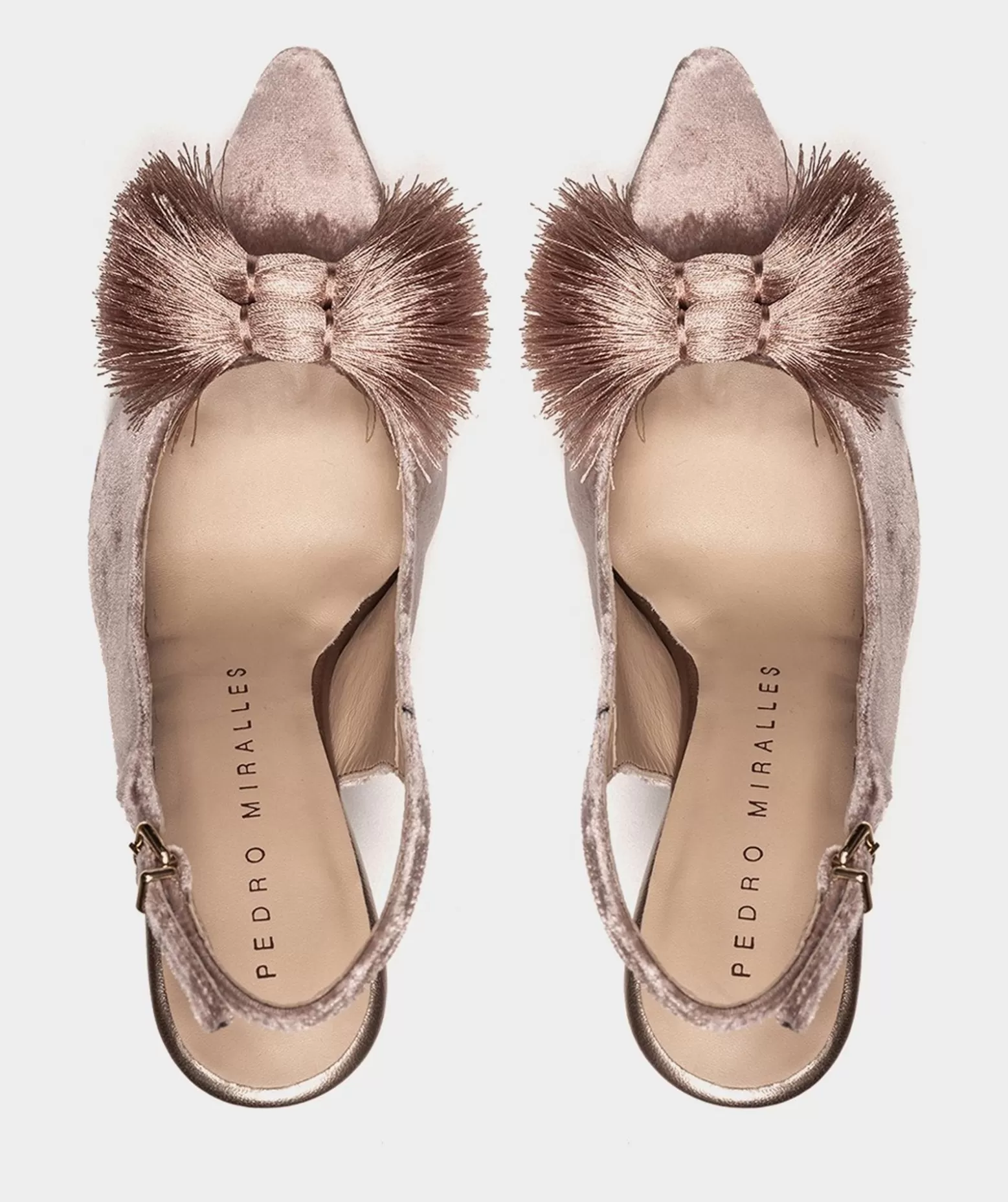 Pedro Miralles Talons En Velours Dans La Couleur Des Cheveux.