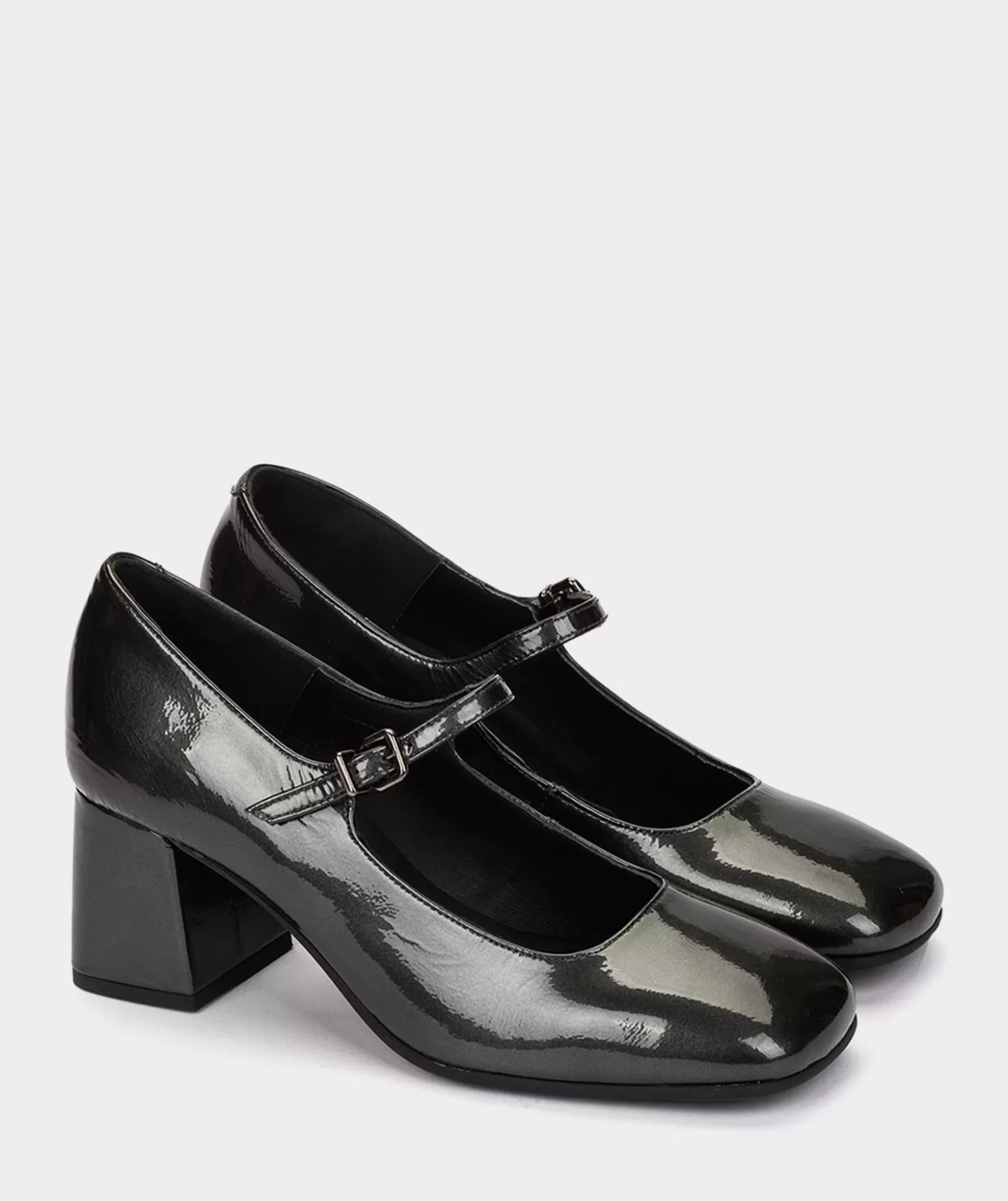 Pedro Miralles Talons Hauts En Cuir Verni Metallise De Couleur Argentee